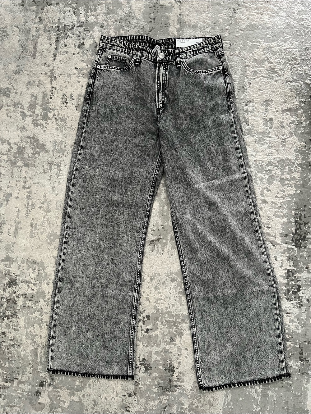 NWOT Rag & Bone Logan wide leg jeans size 28 slate grey
